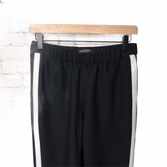 Banana Republic Hayden Pull On Tapered Fit Pants Black White Size XS 470330 - Picture 4 of 10